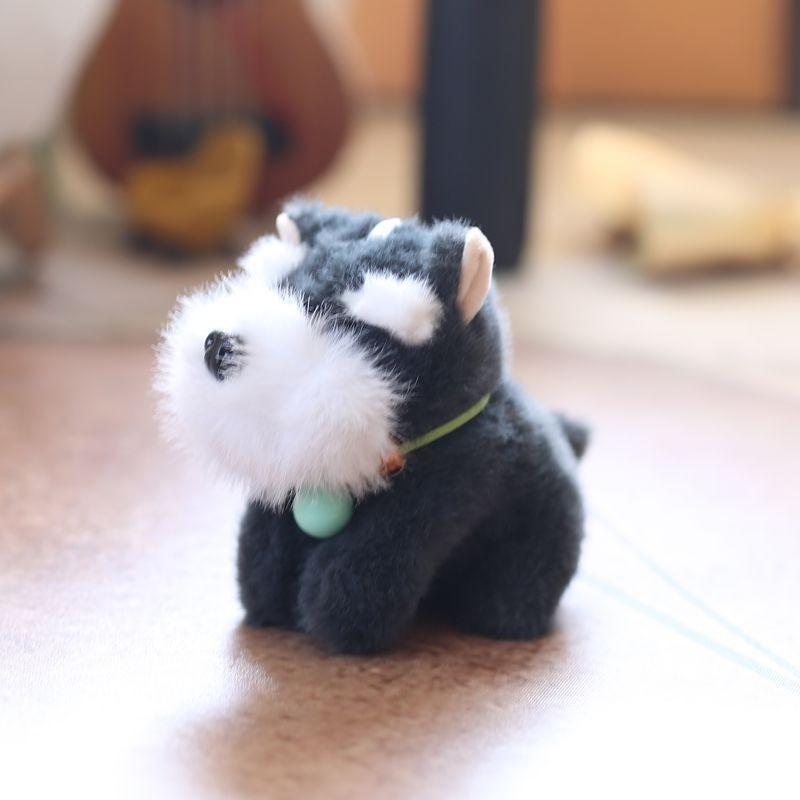 Keychain Dog Schnauzer Plush Doll Super Soft Pp Cotton Stuffed Toy Kids Decor