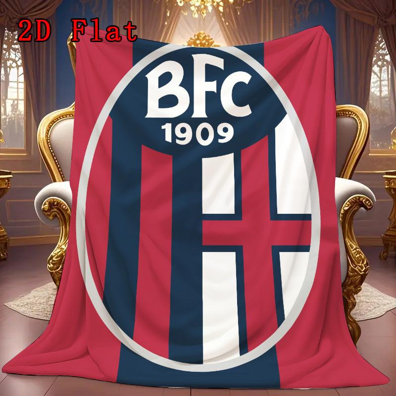 Bologna 2D Flat Pattern Flannel Blanket High Quality All Seasons Warmth and Comfort Perfect for Christmas Gifts.