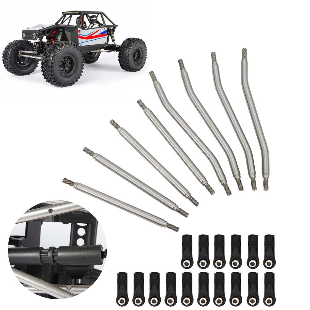 8Pcs/Set RC Steering Link Rod End Stainless Steel Fit for Axial Capra AXI03004 Remote Control Car