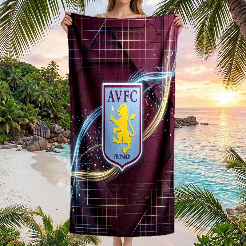 Asciugamano da Spiaggia Aston Villa Football in Morbida Microfibra Asciugatura Rapida Assorbente per Spiaggia Piscina Viaggio
