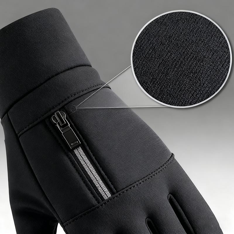 Outdoor Fishing Waterproof Gloves Men's Palm Silicone Anti Slip Touch Screen Full Finger Gloves Motorcycle Riding Warm Gloves