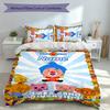 3pcs Custom Name plim plim Bedding Set,Includes 1 Duvet Cover and 2 Pillowcases,All-season Bedroom Decor