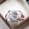 Moissanite Oval Cut Gemstone With 925 Sterling Silver Ring For Men's #B310 JL375681963307