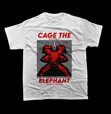 Cage The Elephant Zespół Bawełniana Biała Koszulka Bawełna Wszystkie Rozmiary BO292 Koszulka Unisex