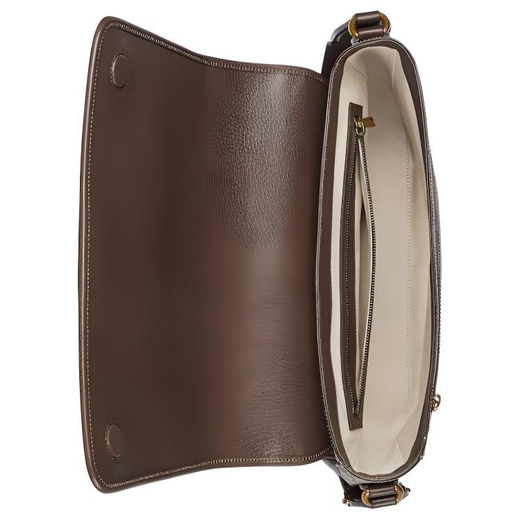 GUCCI Ophidia Canvas With Leather Shoulder Bag, Crossbody Bag Large Men's Beige & Ebony 792119-FACJQ-9741