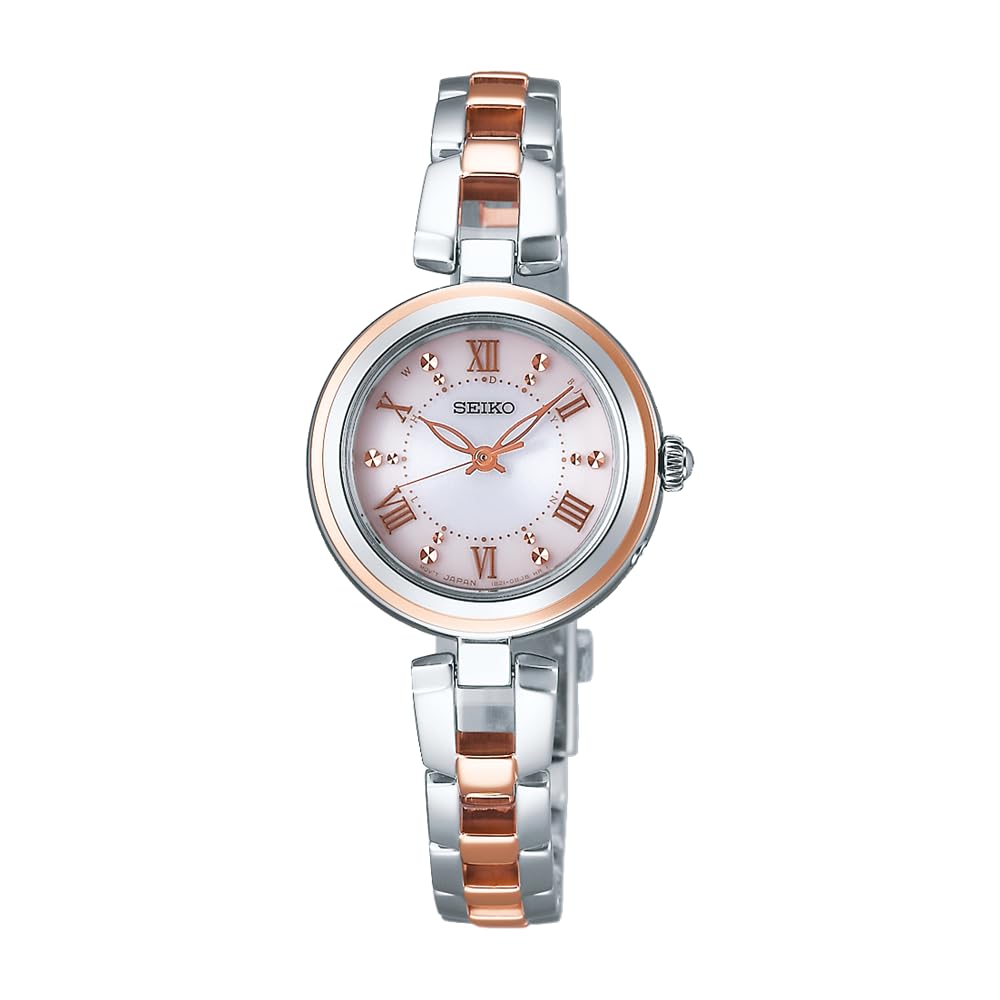 [Seiko Watch] Women's Solar Radio-Controlled Bracelet Watch, Seiko Selection, Pink Gradient Dial SWFH090 Silver