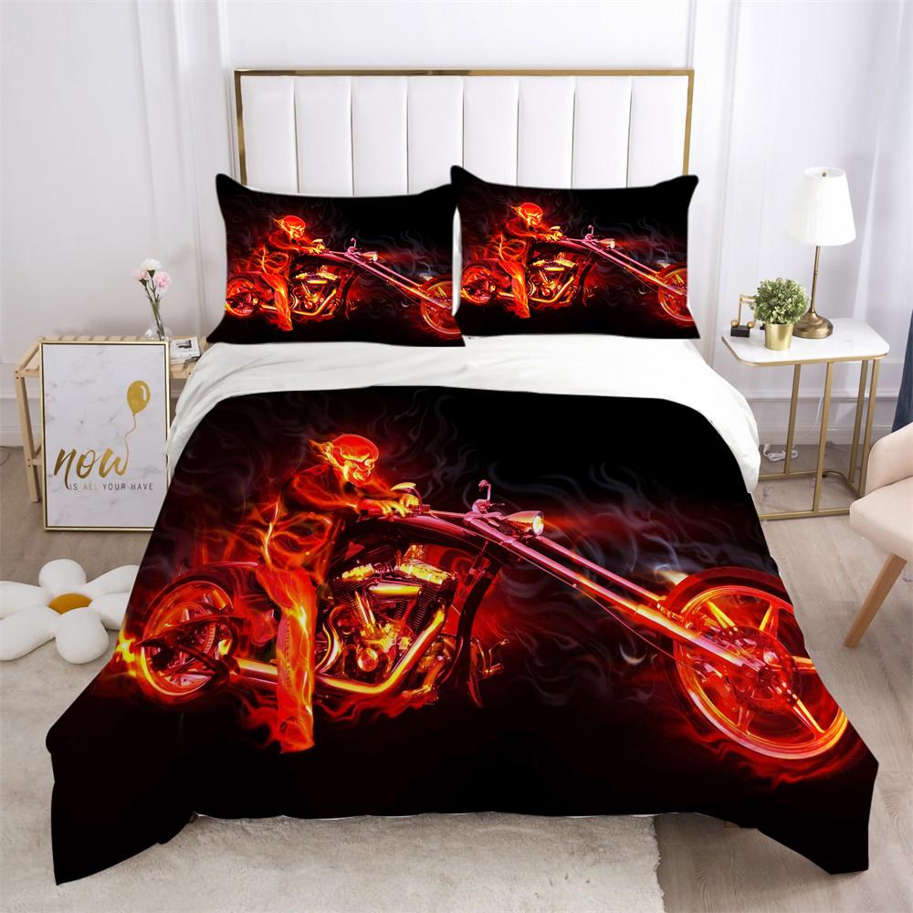 3D Skull Printing Duvet Cover Set Twin Size Microfiber Bedding Set Fashion High Ranking Cool Bedroom Decor