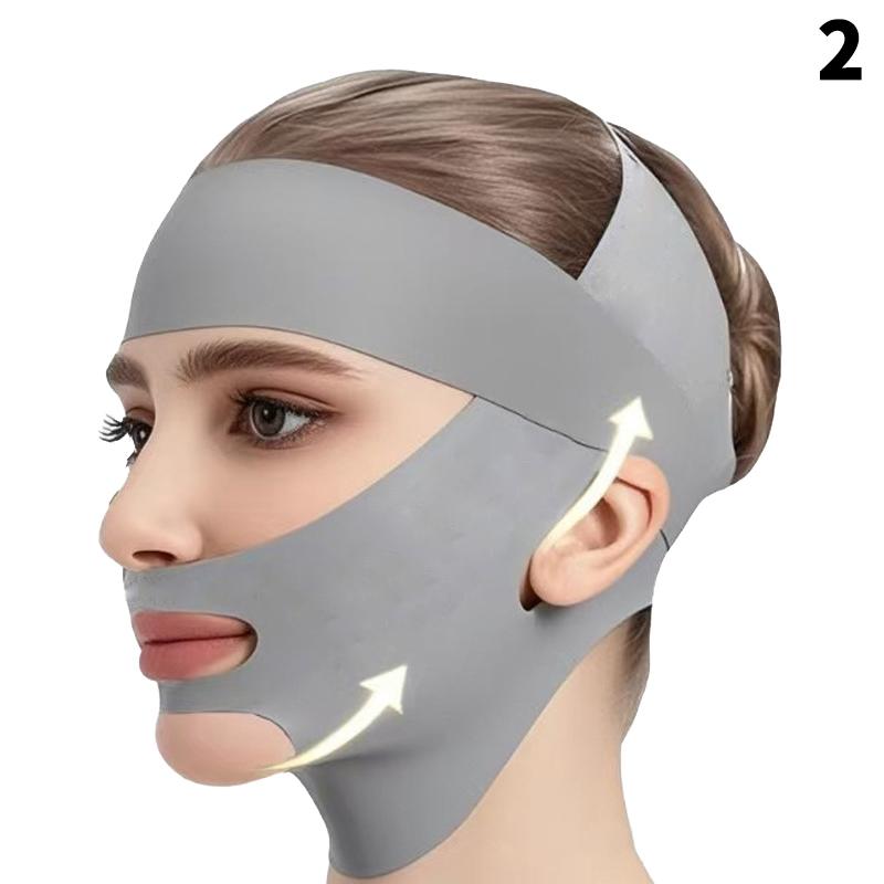 

Двухслойный бандаж для похудения лица, ремень для лифтинга лица, ремешок для похудения лица V-линии, средство для подтяжки двойного подбородка, тонкий ремешок, инструмент для маски для лица серый