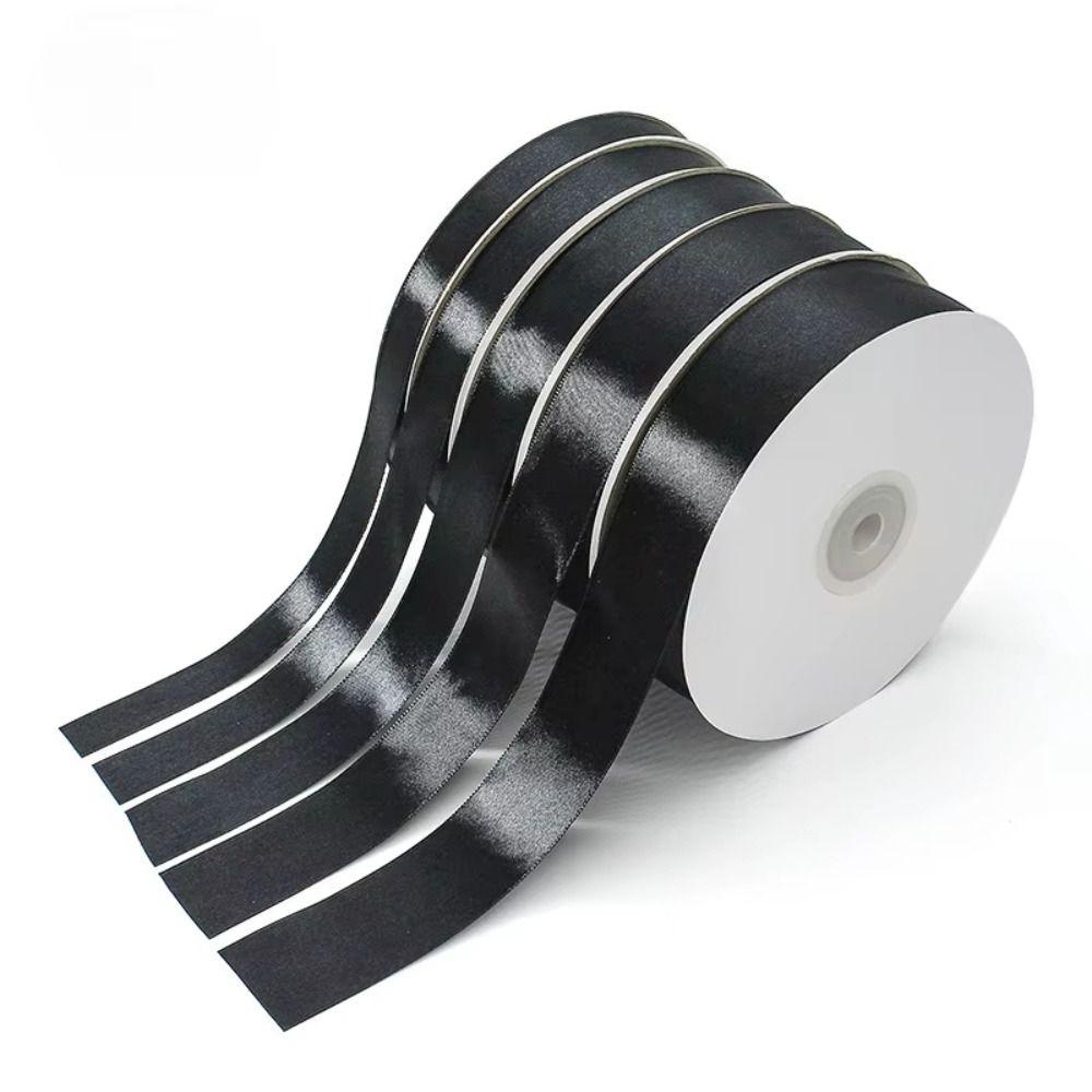1 Stück 22m Schwarzes Satinband Queen Beerdigungszubehör Neues Schleifenband Geschenk Hochzeitsparty Deko