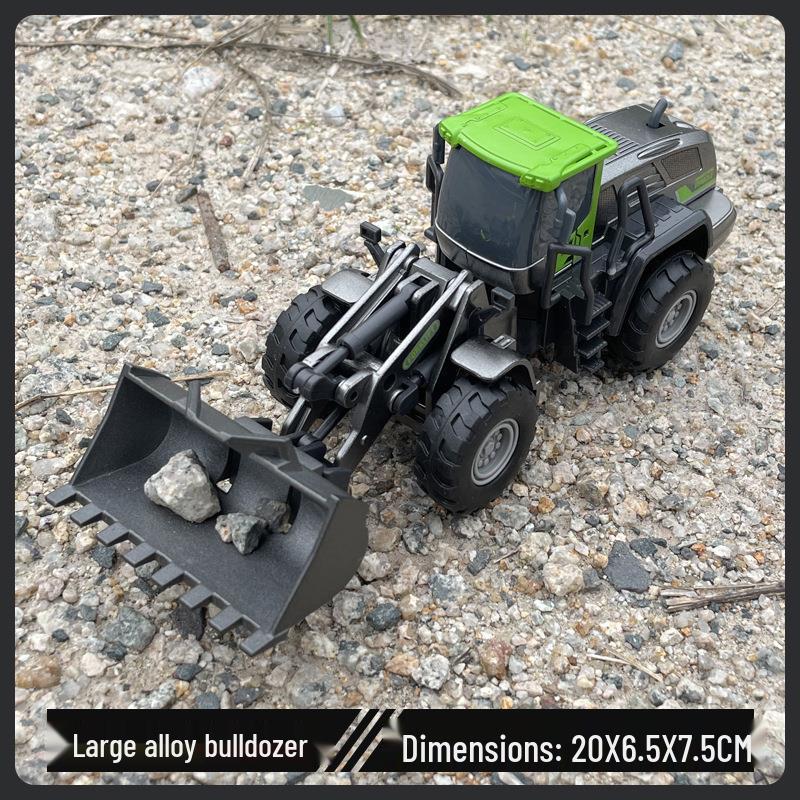 Alloy Construction Toy Set: Excavator, Mixer, Crane for Kids 0-6.