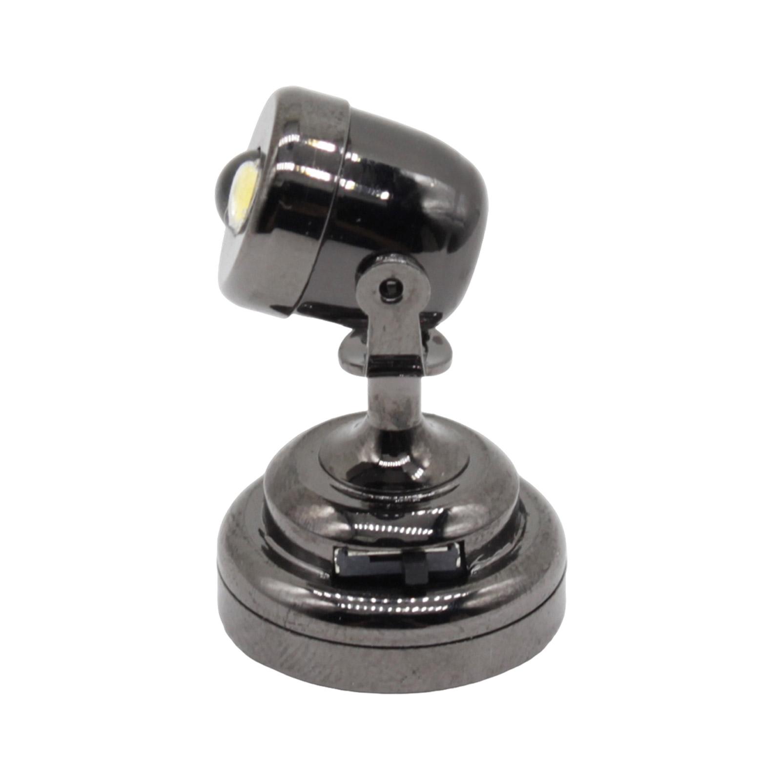 

Миниатюрный точечный светильник масштаба 1/12 для кукольного домика со светодиодной подсветкой на батарейках и металлическим корпусом для демонстрации в гостиной 1