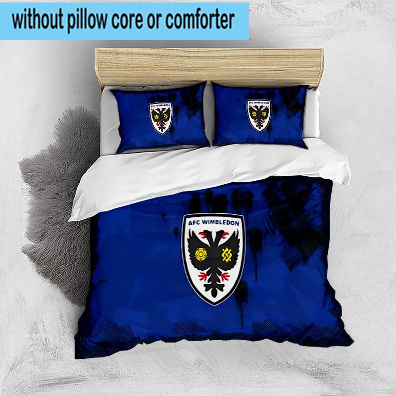 3PCS Afc Wimbledon Crest Bedding Set For Bedroom, Dormitory,Including 1pc Duvet Cover And 2pcs Pillowcases Large size Fan gift