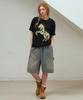 NP STUDIO Dot Stallion Oversized Short Sleeve T-Shirt [ 2 Colors ]