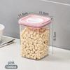 Food-Grade Transparent Plastic Storage Jar - Sealed for Kitchen Snacks & Grains