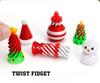 6 ks 3D tištěná spirálová kuželová fidget hračka Nemožné průchozí Vánoční stromeček Sněhulák Kroutící fidget hračky Pro úzkost Relaxační