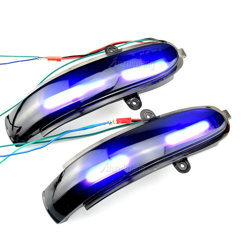 2pcs Flashing Water Dynamic Blinker LED Turn Signal Side Mirror Light For Mercedes Benz C Class W203 W211 S203 CL203 2001-2007