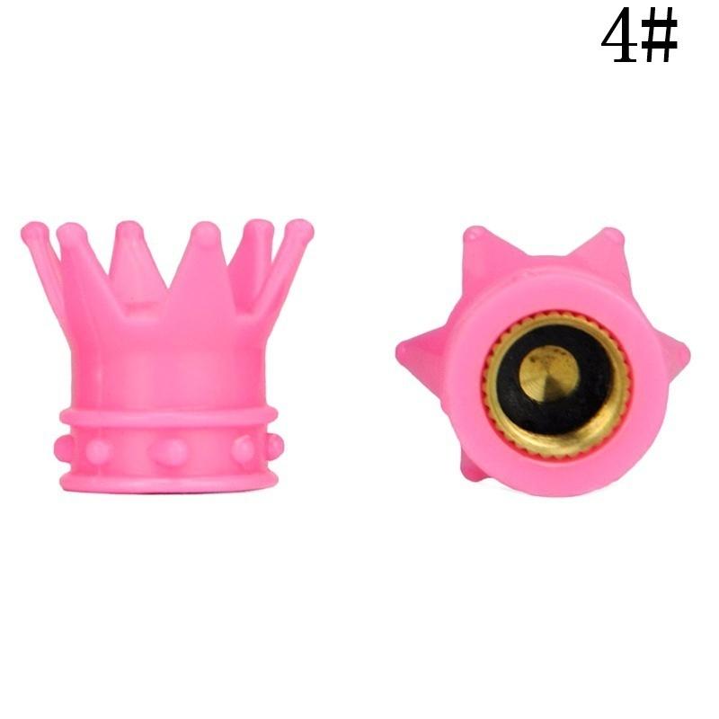 2 X Universal Golden Crown Car Truck Bike Tire Air Valve Stem Caps Wheel Rims Bike Acessorios