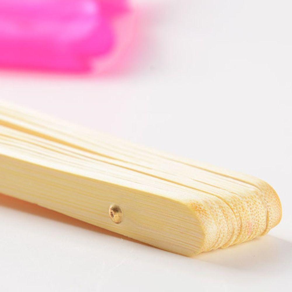 Long Imitation Belly Dancing Fan 26cm Long Silk Fans Hot Sell Gradient Color  Dance Bamboo Fans