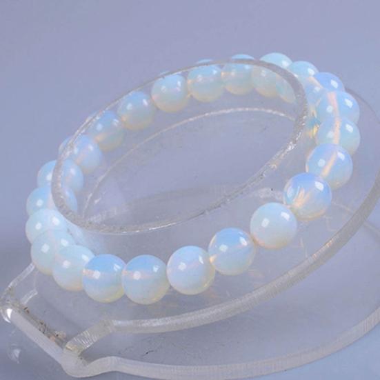 8mm Fashion Round Stone Beads Stretchable Bracelet Bangle Jewelry Lady Gift