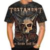 Summer New Fashion American Heavy Metal Testament Band Men's 3d Printing T Shirt Unisex Hip Hop Casual T-shirt Cools Rock Street