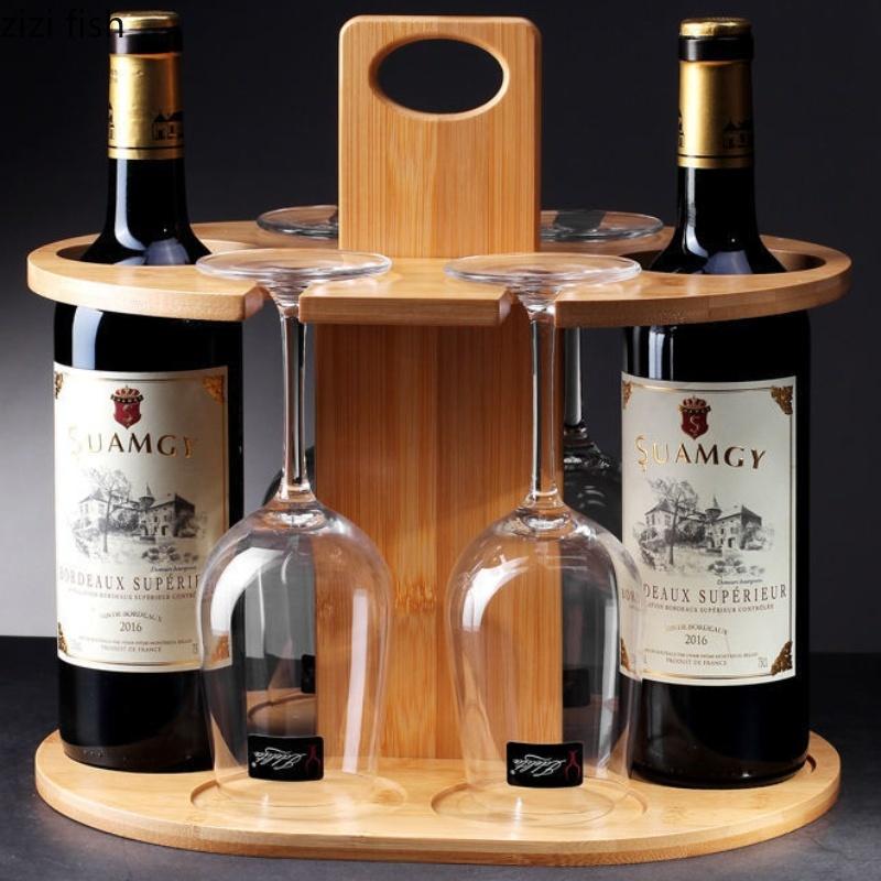 Wooden Red Wine Rack Cup Holders Desktop Storage Racks Storage Organizers Shelf Storage Holder Display Shelves Display Stands