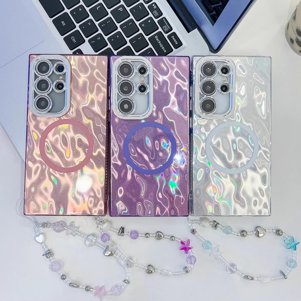 IMD collection laser tinfoil pattern suitable for Samsung S25Ultra mobile phone case s24FE wrinkle pattern A16 lens film