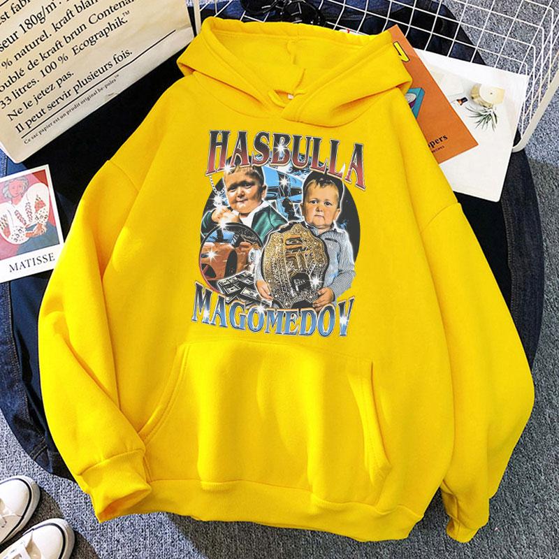 

Classic Hasbulla Fighting Meme Vintage Hoodies Mini Khabib Blogger Graphic Harajuku Fashion Unisex Loose Sweatshirt 3XL