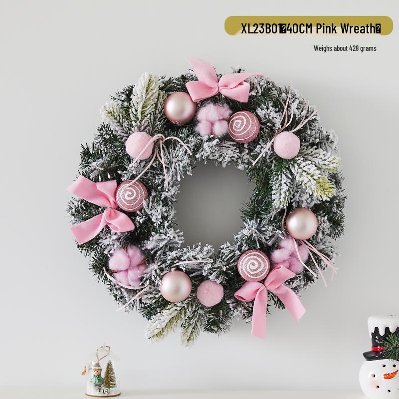 Creative Christmas Door & Window Wreath - Rattan Wall Hanging Ornament for Holiday Decor