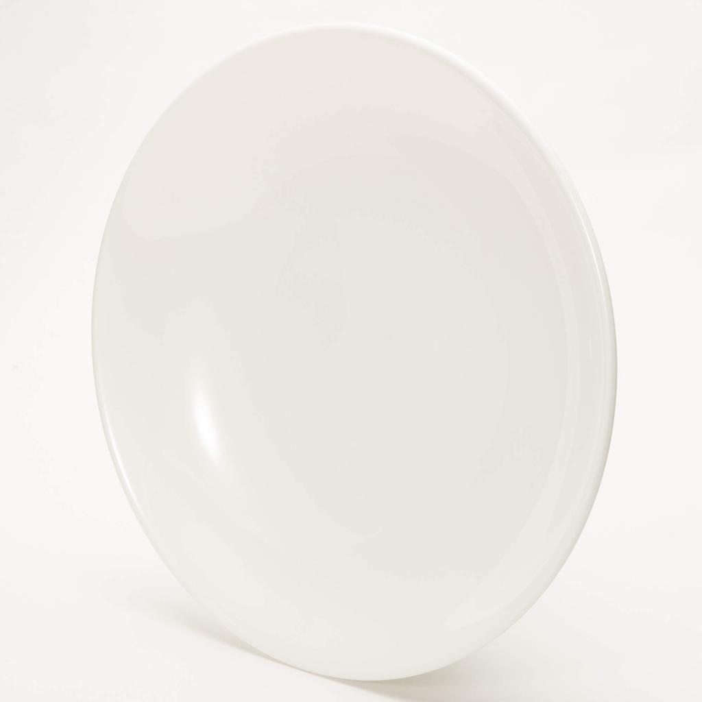 NARUMI Plate, Chinese Cuisine Dish, 23cm, White, Simple Design, Deep Dish, Microwave Safe, Made in Japan, 8906-5006