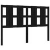 VidaXL Headboard Black 125.5x4x100 Cm Solid Pine Wood 817984