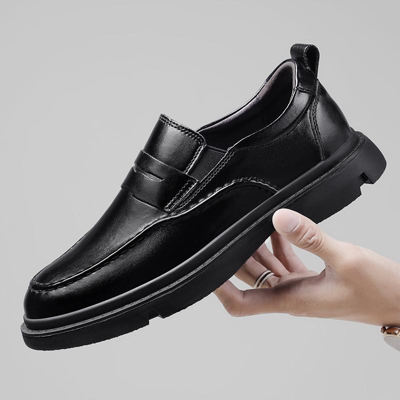 2025 Lightweight Casual Leather Shoes High Quality Minimalist Style Versatile Men's Comfortable Non-Slip Driving Shoes