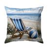 1 Pc Beach Landscape Seaside Bicycle Pattern Throw Pillow Cover Sofa Decoration Car Office Seat Cushion Home Decor 45*45Cm