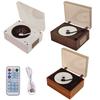 Light Luxury Retro CD Player Rechargeable Bluetooth-Compatible 5.0 Music Player Portable Desktop Speaker