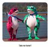 Huluwa Inflatable Frog Cartoon Mascot Costume - Toad Spirit Doll Outfit