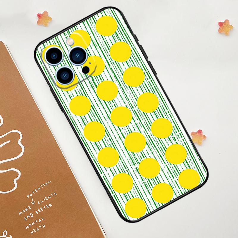 

Polka Dots Lines Abstract Art Phone Case For iPhone 17 Pro Max 14 13 12 11 15 16 Pro Max mini 15 Plus 16e 17 Air Funda iPhone 15