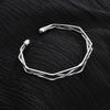Simple Personality Multi-Layer Irregular Geometric Bracelet Cold Wind Three-Layer Open Bracelet Female
