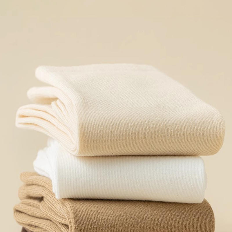 3 PAIRS Solid Color Cotton Knitting Rib Thin Business Cotton Long Women's Socks Stretch Casual Daily Basic Breathable Soft Socks