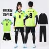 Quick-Dry Volleyball Jersey Set Unisex Long Sleeve Sports Uniform Training Competition