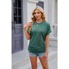 Women's Summer Solid Color Round Neck Loose Short-sleeved T-shirt Top