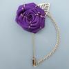 Personality Zinc Zinc Alloy Colorful Rose Collar Needle Leaf Lapel Decoration Cloth Floral Badge Men Corsage