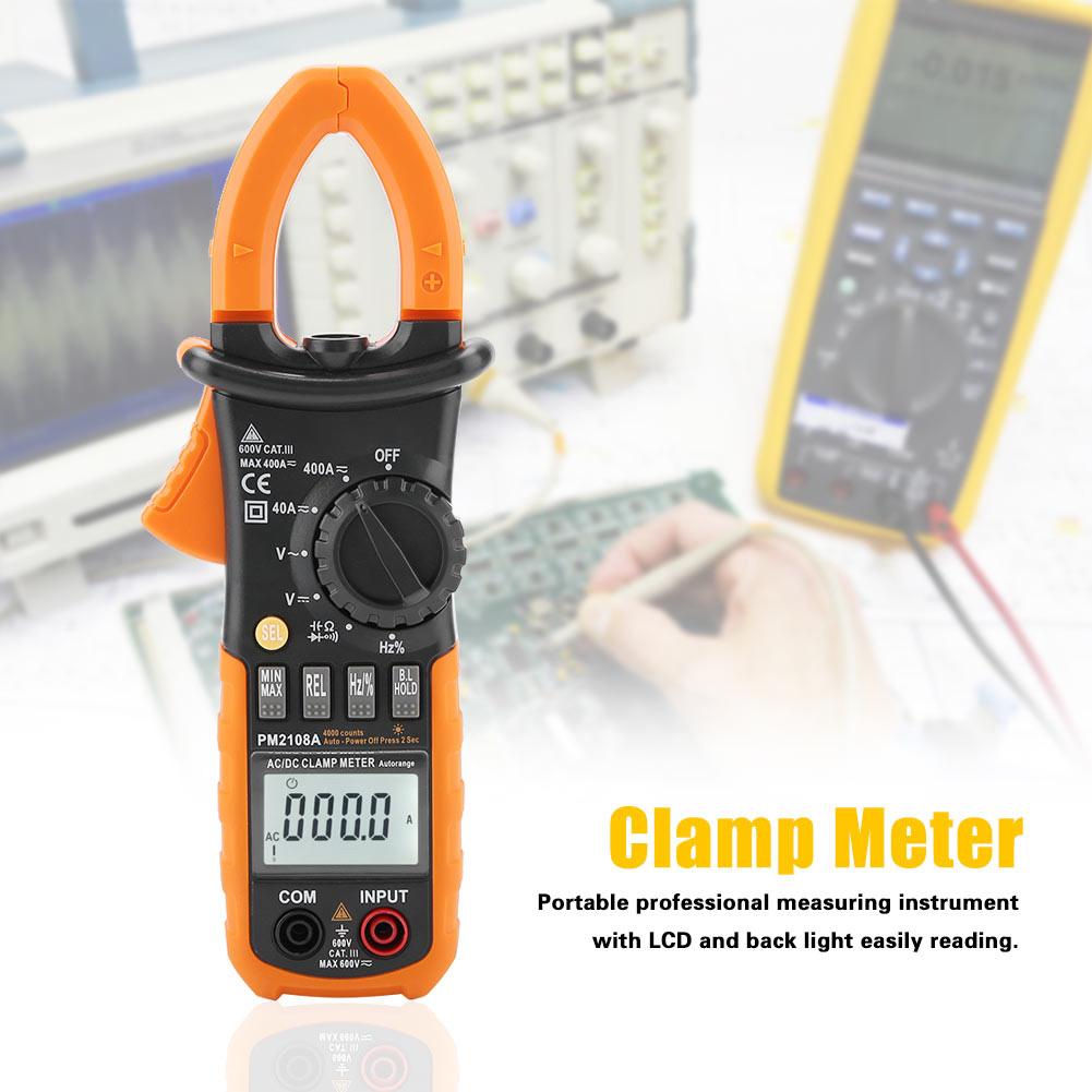 

PEAKMETER PM2108A Цифровий кліщовий вимірювач змінного/постійного струму Вимірювальний інструмент