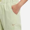 Nike Solid Logo Woven Track Pants Women Bottoms Green Yellow HF6174-371