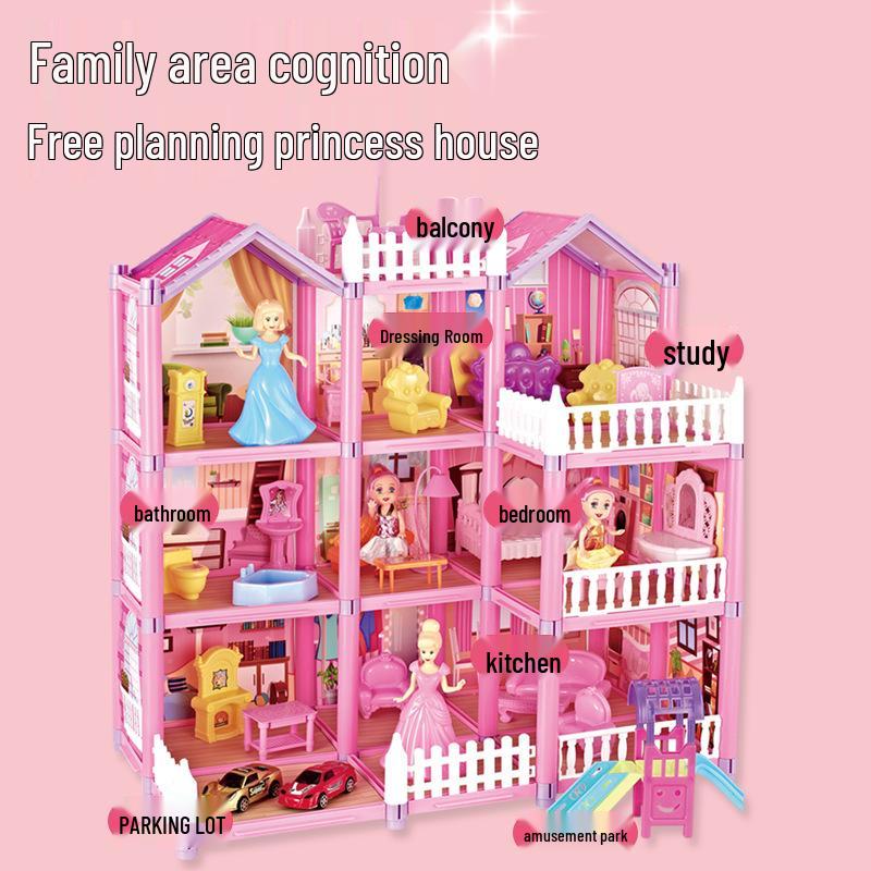 Princess Dream Castle: Big Villa Playhouse for Girls - Fun Role-Playing and Building Set