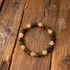 Festive Gifts Tiger Eye Green Aventurine And Rutilated Quartz Beaded Bracelet Natural Fashion Jewelry Daily Wear Simple Versatile Accessory