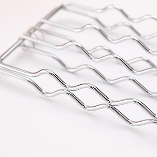 Stainless Steel Grill Basket with Handle Hot Dog Grilling Rack BBQ Sausage Holder Rust-Resistant Expandable BBQ Grill Tool for Outdoor Cooking