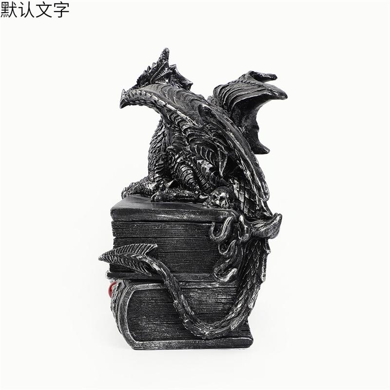 Resin Black Dragon Jewelry Box Gothic Storage Ring Holder Trinket Case Home Table Decor For Teens Women Halloween Birthday Gift