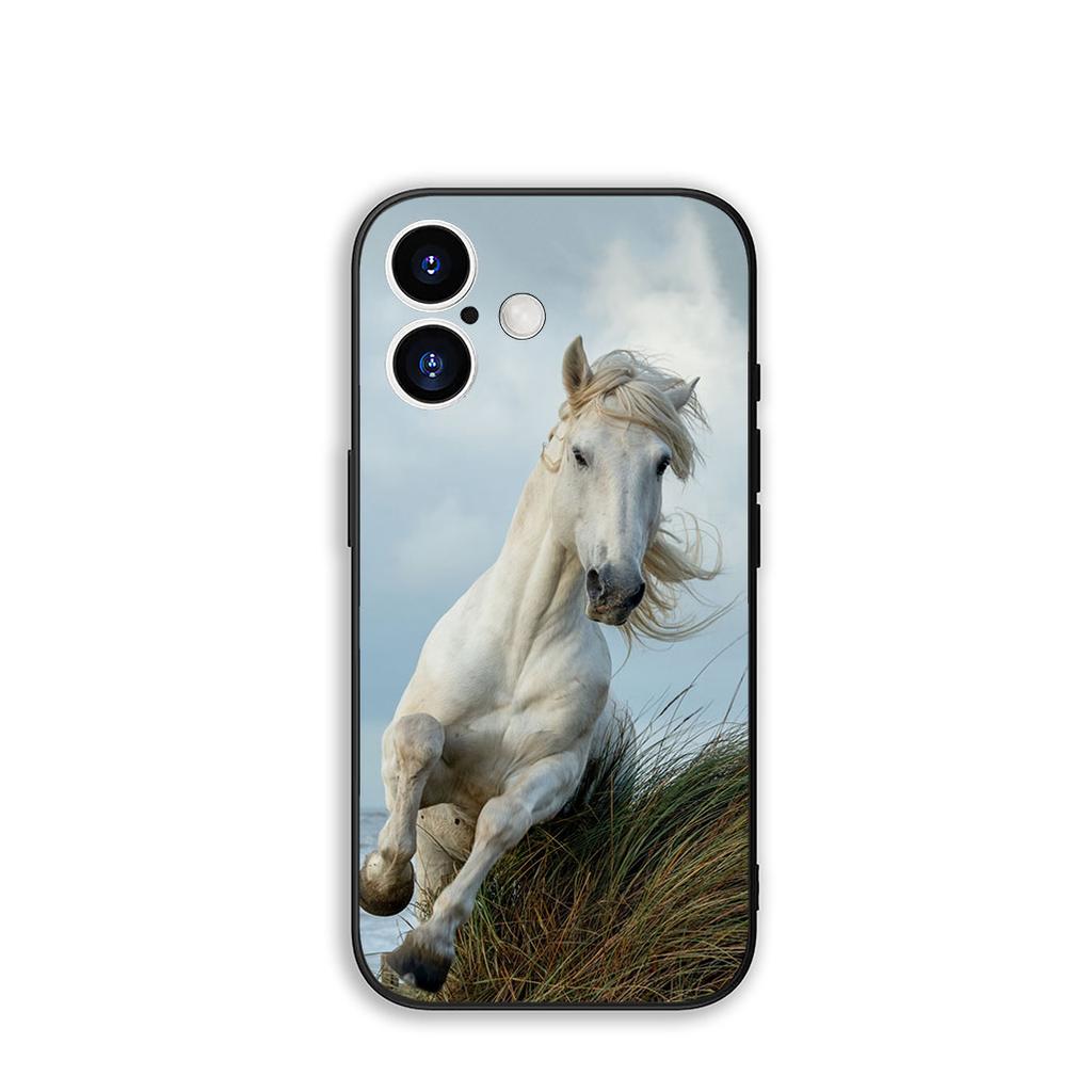 Hülle Wildes Pferd Schwarz Cool für Samsung Galaxy A25 A37 A57 A12 A14 A31 A41 A50 A51 A70 A71 A72 A21S A04 M15 Note 20 9 8 10 Hülle