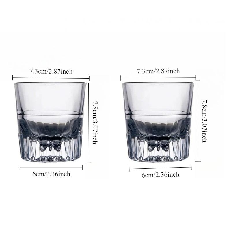 Transparent Fruit Juice Cocktail Glass Party 230ml Luxury Modern Whiskey Glass Household Thick Bottomed Glass Mug Beverage Cups 2pcs