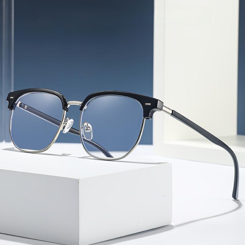 4 Piece Set of Classic Retro Casual Glasses Suitable for Both Men and Women To Wear High-definition Anti Blue Light Glasses