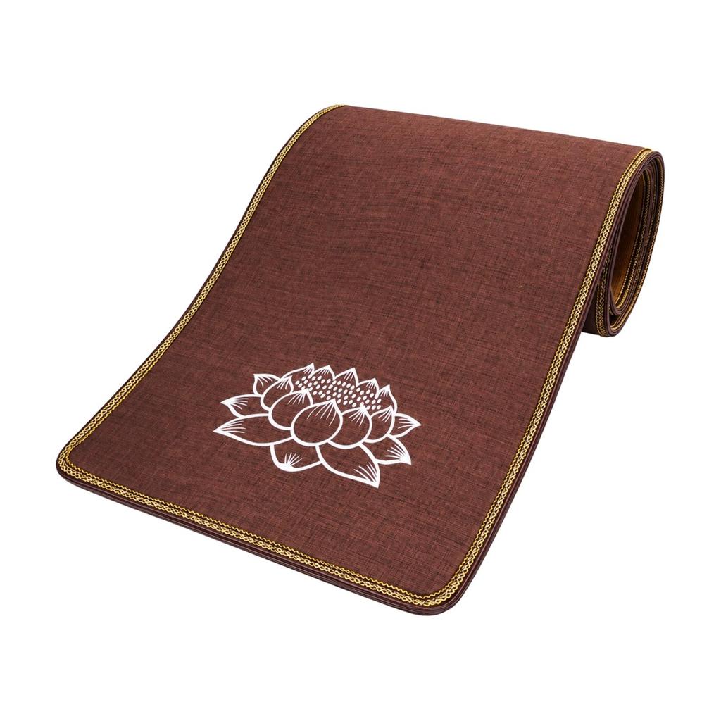 Rollable Floor Mat with Printed Soft-Textured Linen Kneeling for Household